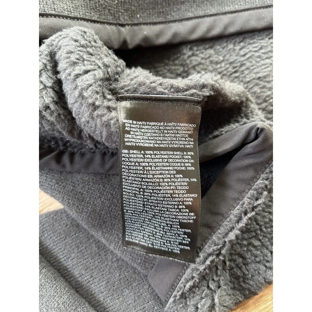 The North Face GORDON LYONS 1/4 Zip Sweater Knit Fleece Jacket‎ Black Size L EUC